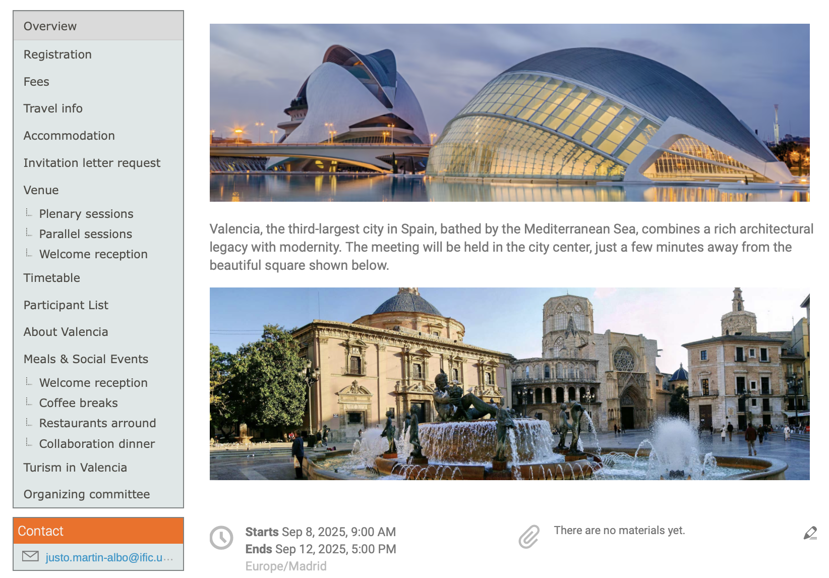 Next DUNE collaboration meeting in Valencia